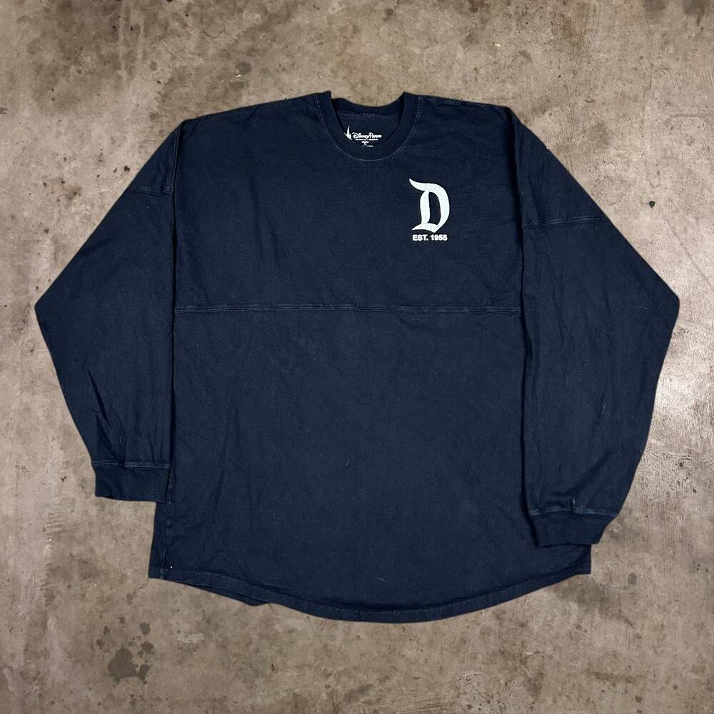 Disney Disneyland Resort Spirit Jersey Long Sleeve Shirt Top Black Mens Size XL